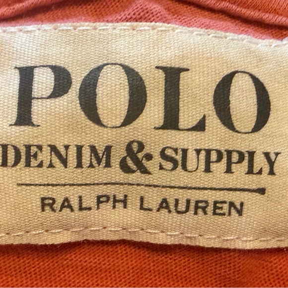 Polo Denim & Supply T-Shirt Ralph Lauren College Orange NWT Size XL - Picture 3 of 7